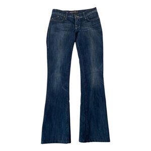 Rock & Republic Crystal Logo Pockets Flare Medium Wash Jeans Size 27